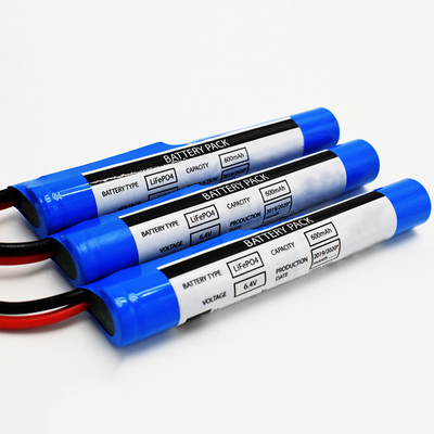 PVC Stick Type IFR 18650*2 Cell In Series With Protection Control Module 0.6Ah 6.4V LiFePO4 Цилиндрические батареи