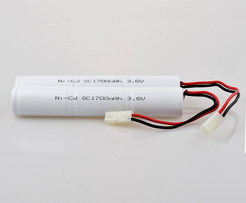 Вес клетки света блока батарей 3,6 v SC1700mAh NiCd 0.1C перезаряжаемые