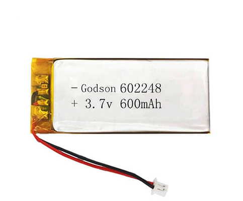батарея 602248 полимера лития 600mAh 3,7 v твердых обязанность формы 1C