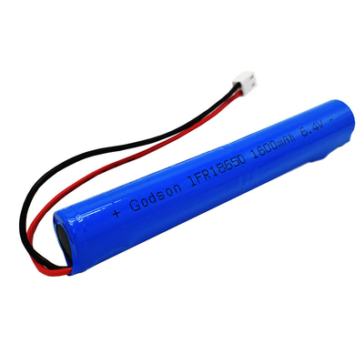 батареи LiFePO4 IFR18650 света пожарного выхода 1600mAh 6.4V цилиндрические