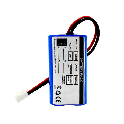 Клетки батарей Lifepo4 света пожарного выхода лития 18650 6.4V 1500mAh