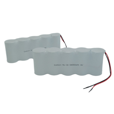 Батареи NiCD для экстренного выхода D4000mAh 6.0 V безопасные бок о бок
