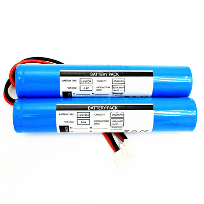 Батарея LiFePO4 2x26650 3000mAh 6.4V стиковый тип (коннектор JST VH-2P, UL1015 18#, длина провода 150 мм)