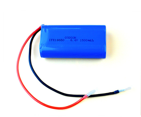 Батарея перезаряжаемые 6.4V 1500MAh фосфорнокислого железа лития 18650