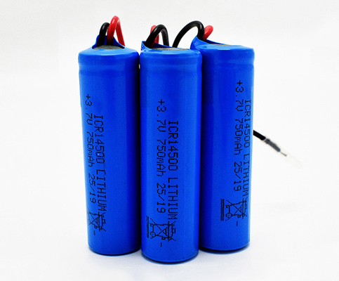 напряжение тока 3,7 ICR14500 батареи лития аварийного освещения 750mAh непахучее