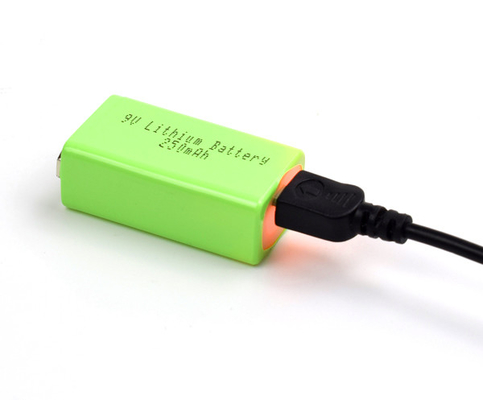 Температура батареи лития запасного освещения 9V 250mAh низкая с USB