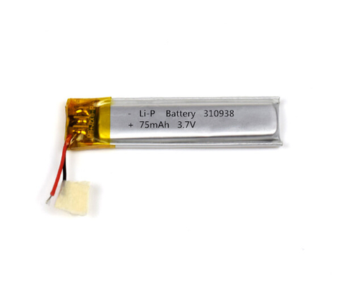 Батарея 310938 75mAh 3.7V Li-полимера аварийного освещения с соединителем
