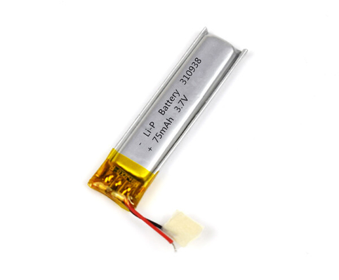 Батарея 310938 75mAh 3.7V Li-полимера аварийного освещения с соединителем