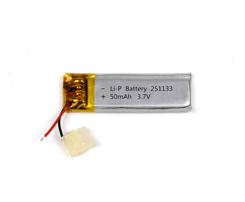 Батарея 251133 50mAh 3.7V полимера лития с хорошей жизнью цикла