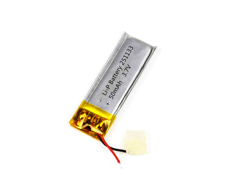Батарея 251133 50mAh 3.7V полимера лития с хорошей жизнью цикла