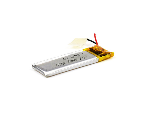Батарея 251133 50mAh 3.7V полимера лития с хорошей жизнью цикла