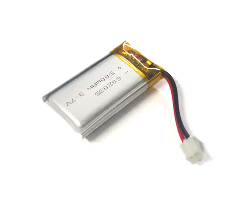 Батарея 500mAh 3.7V полимера лития 802035 со стабилизированным представлением