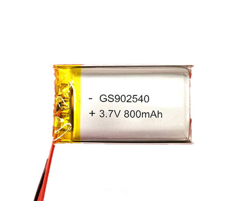 Батарея 902540 800mAh 3.7V полимера лития применяется для освещения