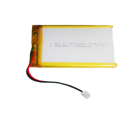 Экологическая 2000mAh батарея 505063 полимера клетки 45g 3.7V Li