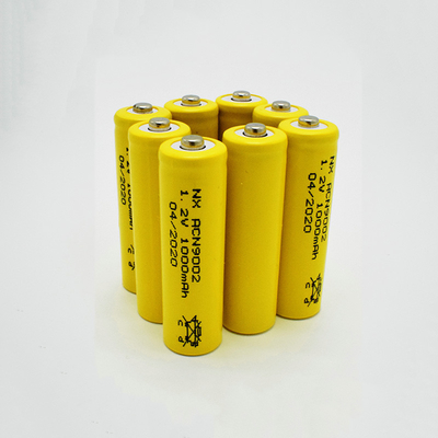 Тип ручки желтых гальванических элементов перезаряжаемые AA1000mAh PVC 1,2 v Nicd