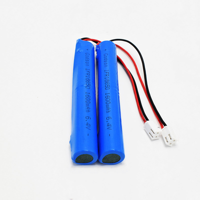 1600mAh 18650 LiFePO4 пакует батарею запасного освещения 6.4V