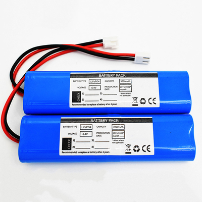 PVC батареи 6.4V батареи LiFePO4 3000mah запасного освещения голубой