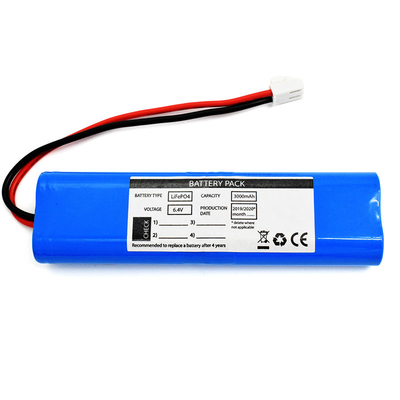 PVC батареи 6.4V батареи LiFePO4 3000mah запасного освещения голубой