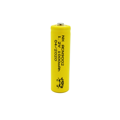 Тип ручки желтых гальванических элементов перезаряжаемые AA1000mAh PVC 1,2 v Nicd